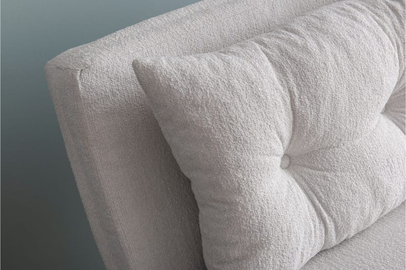 Alfredton 2-sits Bäddbar Fällbar Bäddsoffa i Boucle med Metallben - Vit - Möbler - Soffa - Bäddsoffa