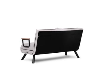 Alfredton 2-sits Bäddbar Fällbar Bäddsoffa i Boucle med Metallben - Vit - Möbler - Soffa - Bäddsoffa