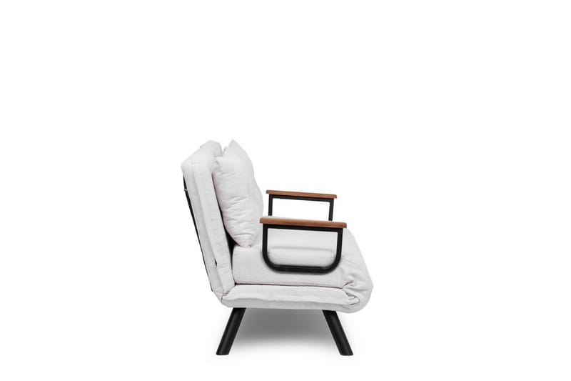 Alfredton 2-sits Bäddbar Fällbar Bäddsoffa i Boucle med Metallben - Vit - Möbler - Soffa - Bäddsoffa