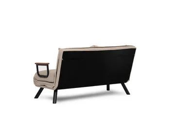 Alfredton 2-sits Bäddbar Fällbar Bäddsoffa i Tyg med Metallben - Ljusbeige - Möbler - Soffa - Bäddsoffa