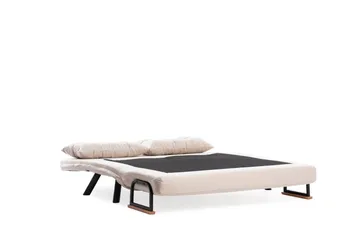 Alfredton 2-sits Bäddbar Fällbar Bäddsoffa i Tyg med Metallben - Ljusbeige - Möbler - Soffa - Bäddsoffa