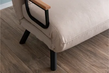 Alfredton 2-sits Bäddbar Fällbar Bäddsoffa i Tyg med Metallben - Ljusbeige - Möbler - Soffa - Bäddsoffa