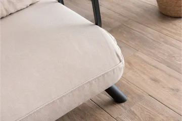 Alfredton 2-sits Bäddbar Fällbar Bäddsoffa i Tyg med Metallben - Ljusbeige - Möbler - Soffa - Bäddsoffa