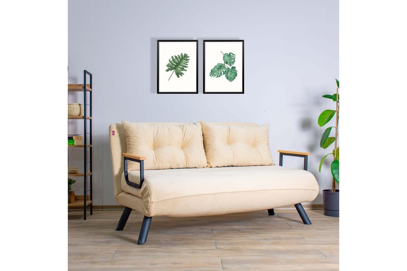 Alfredton Bäddsoffa 2-sits 120x185 - Cream - Möbler - Soffa - Bäddsoffa