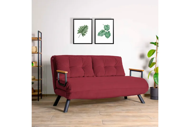 Alfredton Bäddsoffa 2-sits 175x133 cm - Röd - Möbler - Soffa - Bäddsoffa