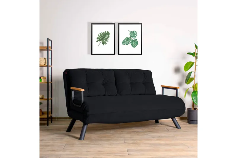 Alfredton Bäddsoffa 2-sits 175x133 cm - Svart - Möbler - Soffa - Bäddsoffa