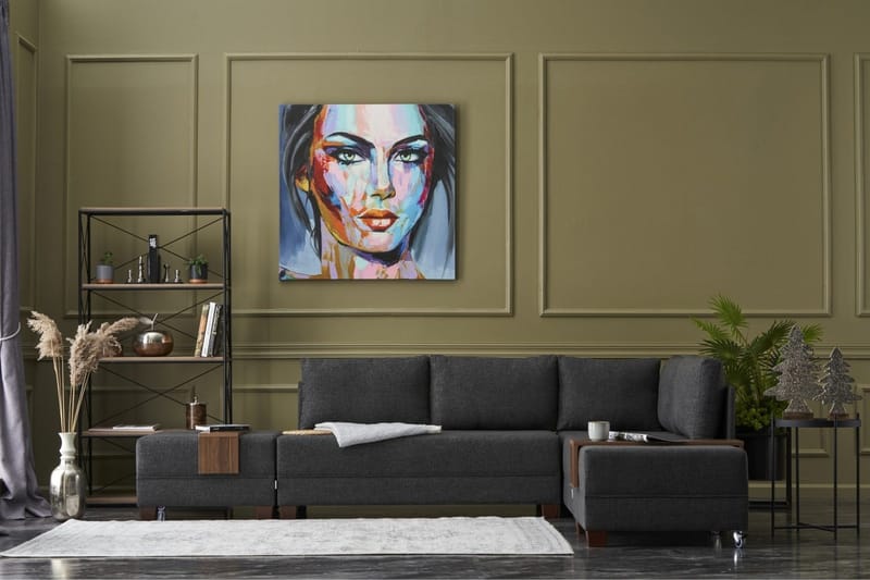 Algeria Bäddsoffa m. Divan 4-sits 140x190 - Antracit - Möbler - Soffa - Bäddsoffa