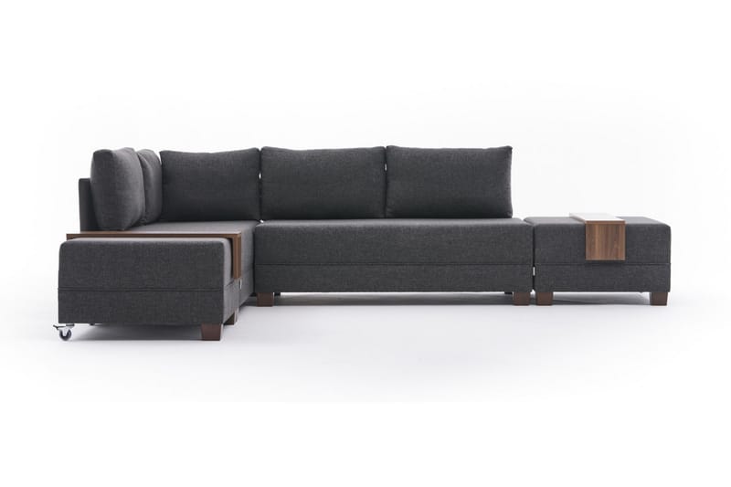 Algeria Bäddsoffa m. Divan 4-sits 140x190 - Antracit - Möbler - Soffa - Bäddsoffa