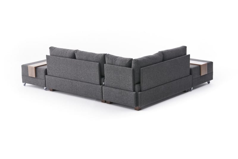 Algeria Bäddsoffa m. Divan 4-sits 140x190 - Antracit - Möbler - Soffa - Bäddsoffa