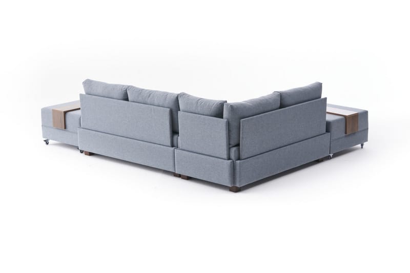 Algeria Bäddsoffa m. Divan 4-sits 140x190 - Blå - Bäddsoffa - Bäddsoffa divan