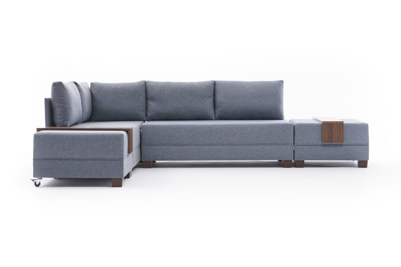 Algeria Bäddsoffa m. Divan 4-sits 140x190 - Blå - Möbler - Soffa - Bäddsoffa