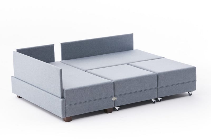 Algeria Bäddsoffa m. Divan 4-sits 140x190 - Blå - Möbler - Soffa - Bäddsoffa