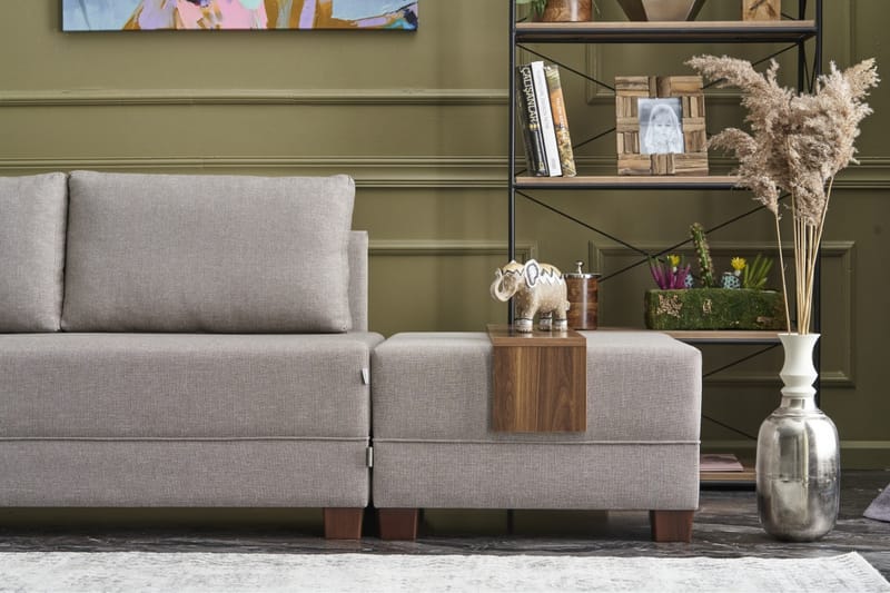 Algeria Bäddsoffa m. Divan 4-sits 140x190 - Cream - Möbler - Soffa - Bäddsoffa