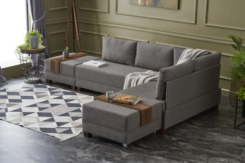 Algeria Hörnbäddsoffa Höger - Brun - Möbler - Soffa - Bäddsoffa