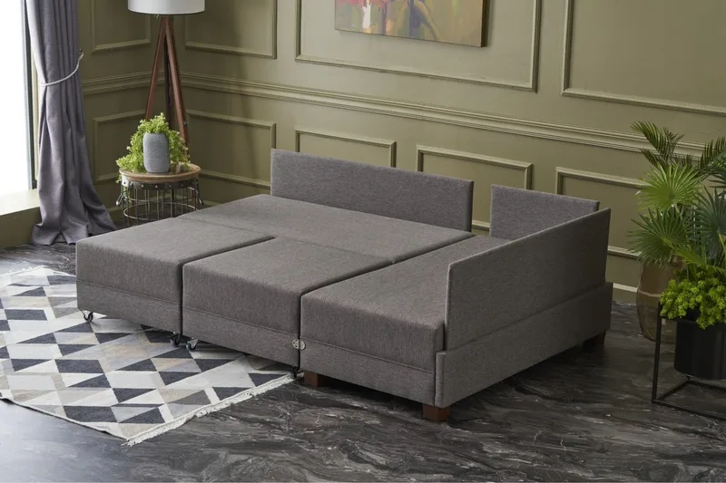 Algeria Hörnbäddsoffa Höger - Brun - Möbler - Soffa - Bäddsoffa