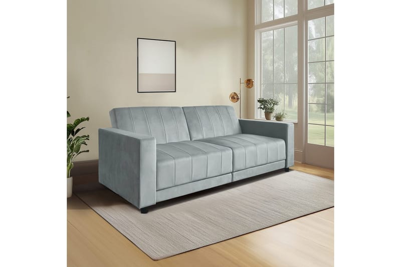 Allie Bäddsoffa 108x190 cm i Sammet - Grå - Möbler - Soffa - Bäddsoffa
