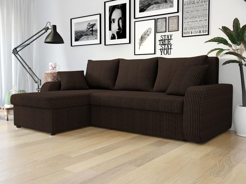 Alvared 3-sits Bäddsoffa med divan och förvaring - Möbler - Soffa - Bäddsoffa