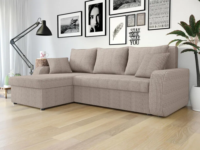Alvared 3-sits Bäddsoffa med divan och förvaring - Möbler - Soffa - Bäddsoffa