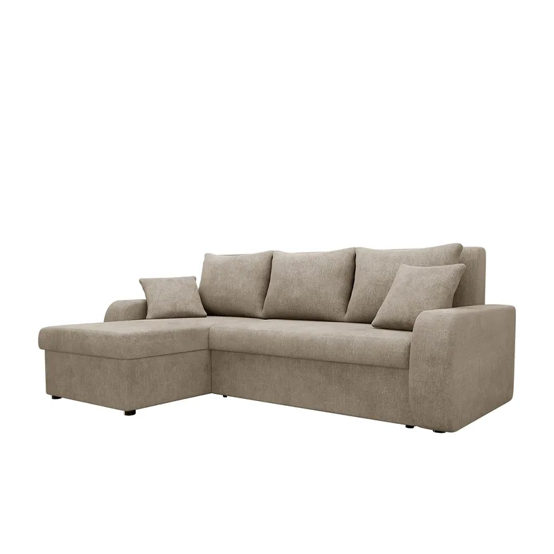 Alvared 3-sits Bäddsoffa med Divan Vänster, Mörkbeige