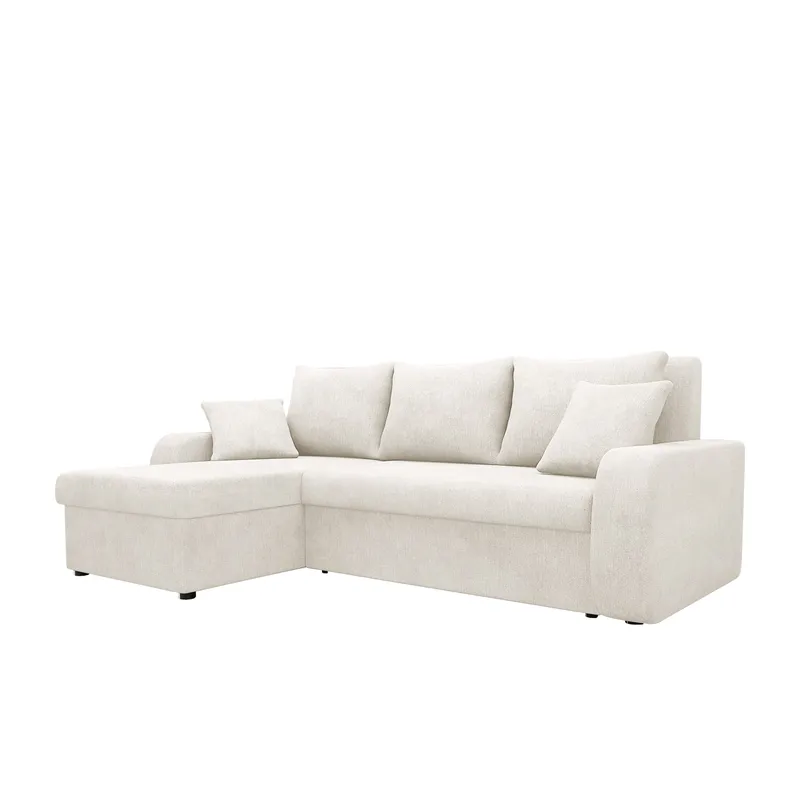 Alvared 3-sits Bäddsoffa med Divan Vänster, Vit