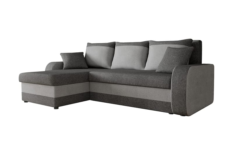 Alvared 3-sits Hörnbäddsoffa Universal - Grå - Bäddsoffa - Bäddsoffa divan