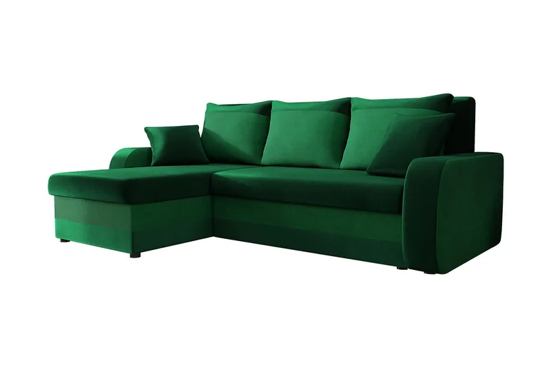 Alvared 3-sits Hörnbäddsoffa Universal - Grön - Möbler - Soffa - Bäddsoffa