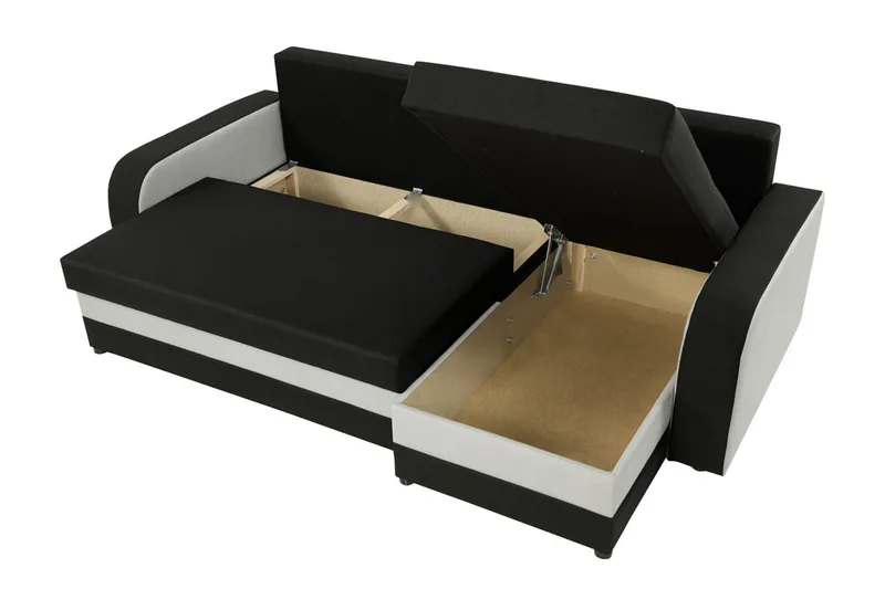 Alvared 3-sits Hörnbäddsoffa Universal - Röd/Grå - Möbler - Soffa - Bäddsoffa