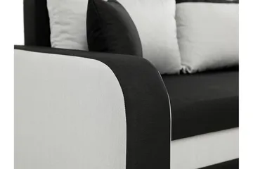 Alvared 3-sits Hörnbäddsoffa Universal - Svart/Grå - Möbler - Soffa - Bäddsoffa