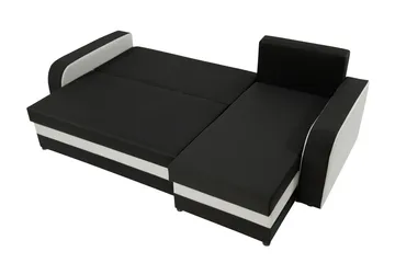 Alvared 3-sits Hörnbäddsoffa Universal - Svart/Grå - Möbler - Soffa - Bäddsoffa