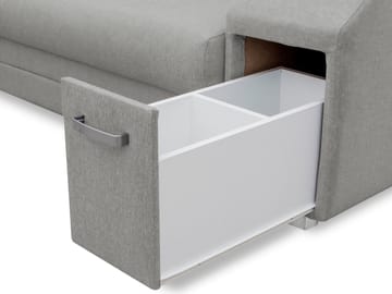 Alvares 4-sits Hörnbäddsoffa med förvaring - Beige - Möbler - Soffa - Bäddsoffa