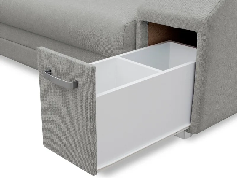 Alvares 4-sits Hörnbäddsoffa med förvaring - Beige - Möbler - Soffa - Bäddsoffa