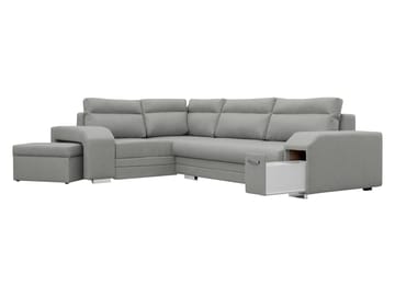 Alvares 4-sits Hörnbäddsoffa med förvaring - Beige - Möbler - Soffa - Bäddsoffa