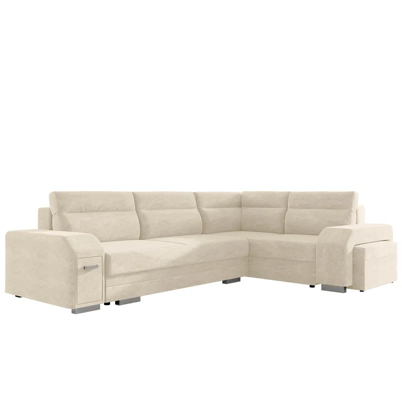 Alvares 4-sits Hörnbäddsoffa med förvaring, Beige
