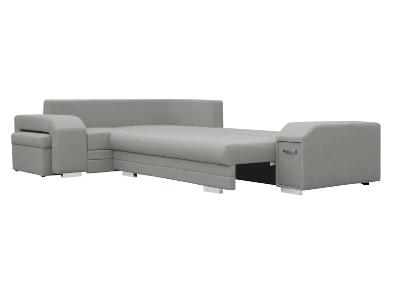 Alvares 4-sits Hörnbäddsoffa med förvaring - Grå - Möbler - Soffa - Bäddsoffa
