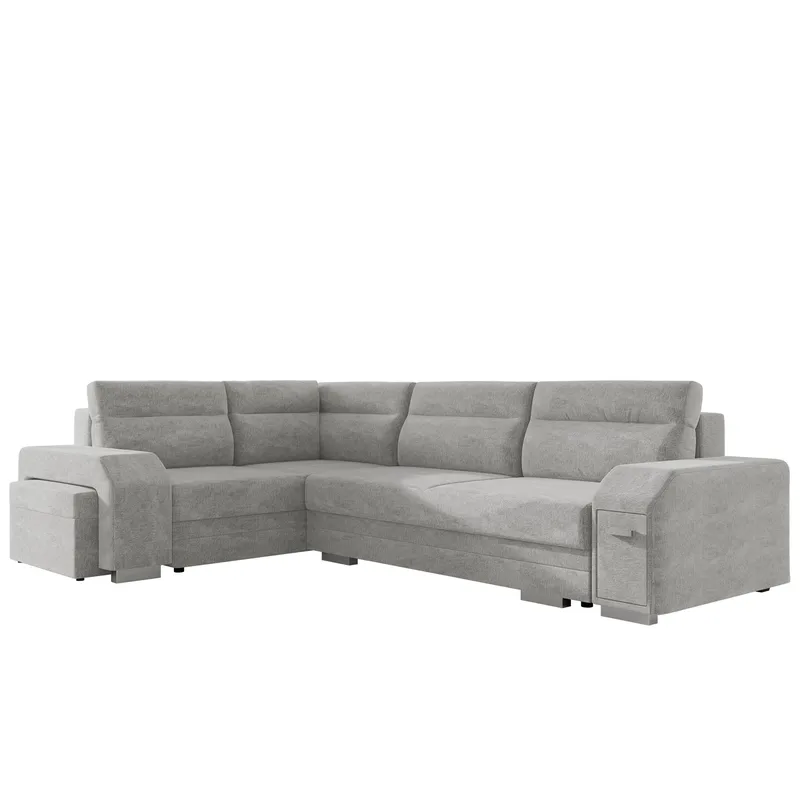 Alvares 4-sits Hörnbäddsoffa med förvaring, Grå