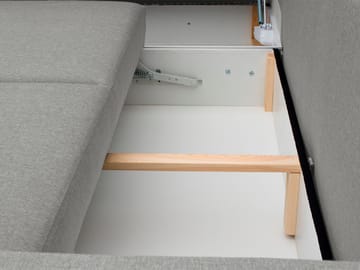 Alvares 4-sits Hörnbäddsoffa med förvaring - Grå - Möbler - Soffa - Bäddsoffa