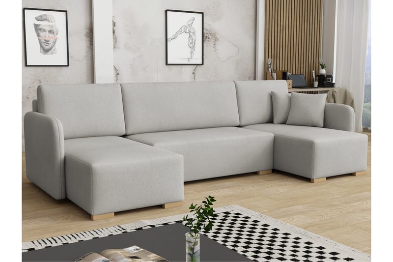 Amelus Bäddsoffa Dubbeldivan 4-sits - Grå - Möbler - Soffa - Bäddsoffa