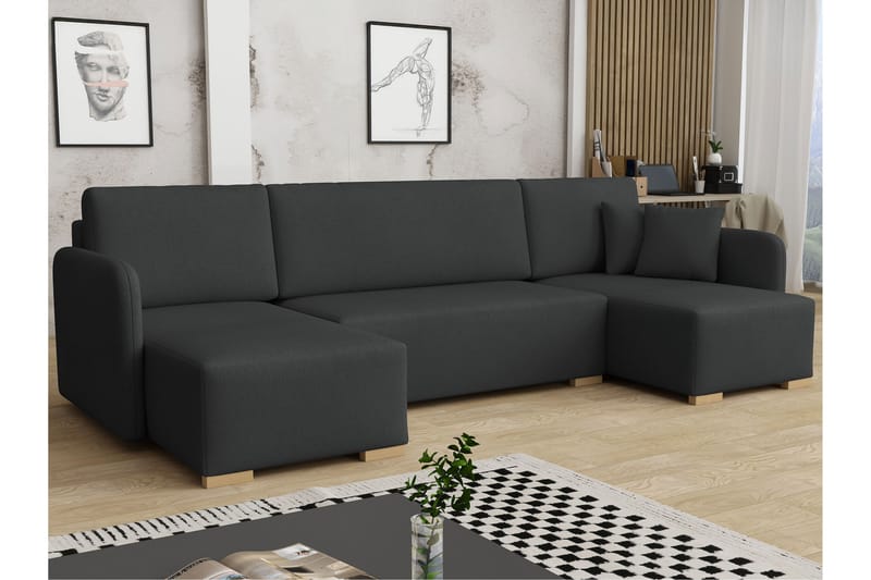 Amelus Bäddsoffa Dubbeldivan 4-sits - Grå - Möbler - Soffa - Bäddsoffa