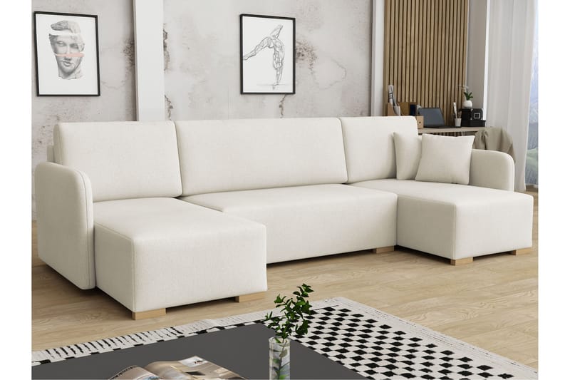 Amelus Bäddsoffa Dubbeldivan 4-sits - Vit - Möbler - Soffa - Bäddsoffa