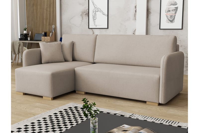 Amelus Bäddsoffa m. Divan 4-sits - Beige - Möbler - Soffa - Bäddsoffa