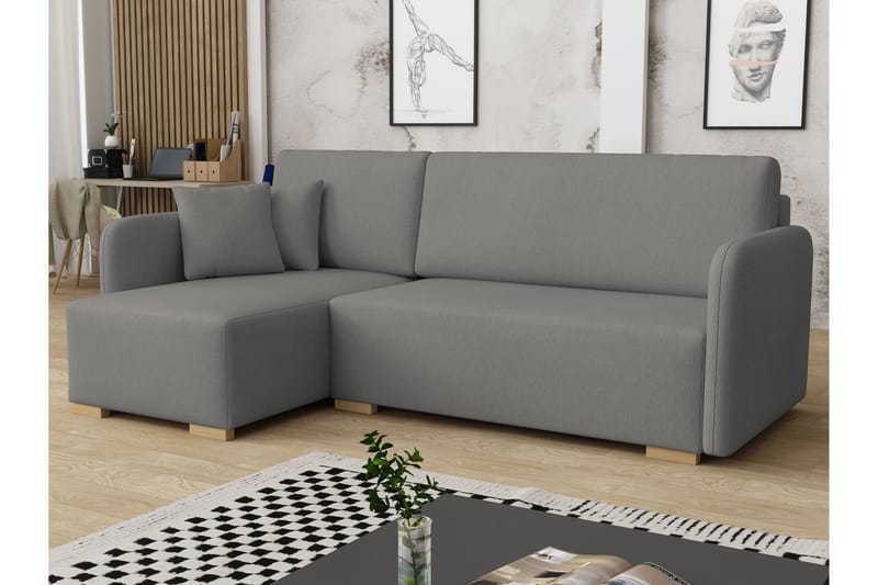 Amelus Bäddsoffa m. Divan 4-sits - Grå - Möbler - Soffa - Bäddsoffa