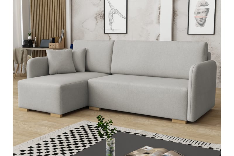 Amelus Bäddsoffa m. Divan 4-sits - Vit - Möbler - Soffa - Bäddsoffa