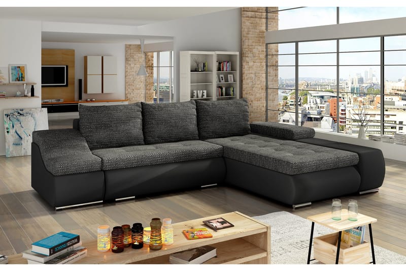 Amieva Bäddsoffa - Grå/Svart - Möbler - Soffa - Bäddsoffa