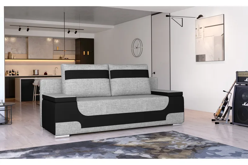 Amiranda 2-sits Bäddsoffa - Grå/Svart - Möbler - Soffa - Bäddsoffa