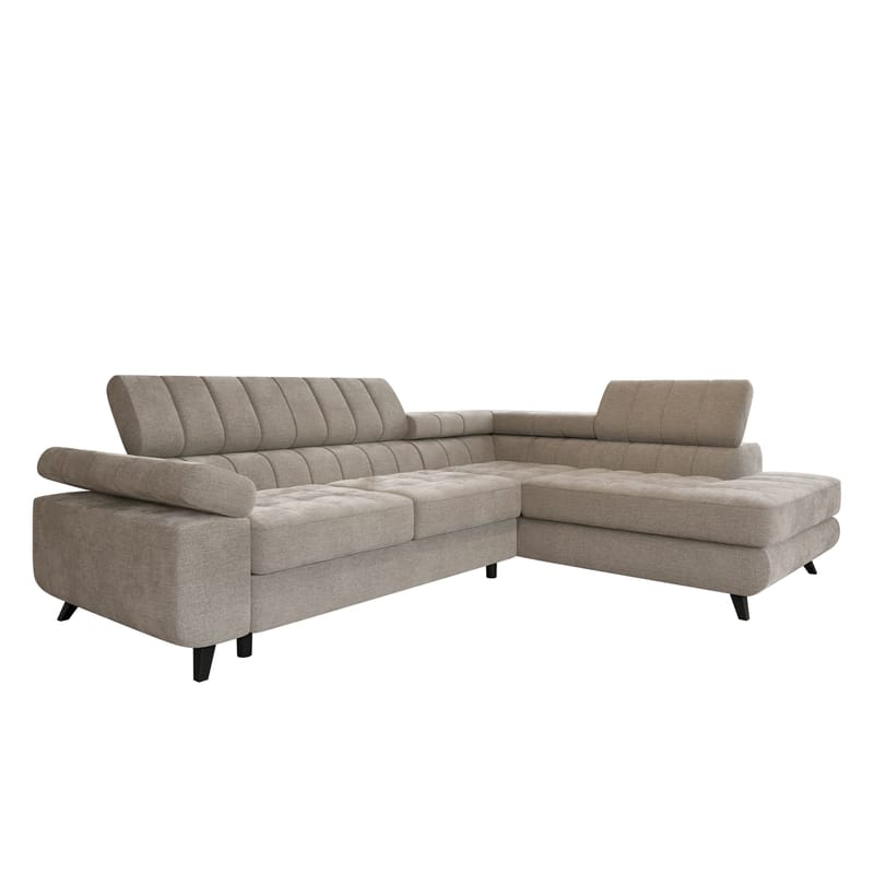 Amshyttan 4-sits Bäddsoffa med Schsälong Höger, Beige