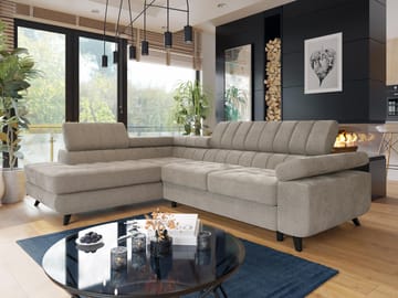 Amshyttan 4-sits Bäddsoffa med Schsälong Vänster - Beige - Möbler - Soffa - Bäddsoffa