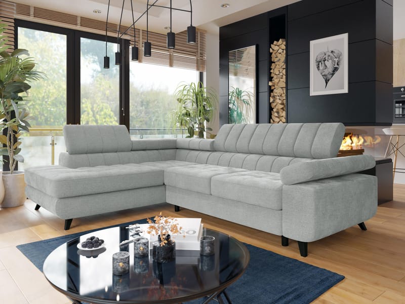 Amshyttan 4-sits Bäddsoffa med Schsälong Vänster - Grå - Möbler - Soffa - Bäddsoffa
