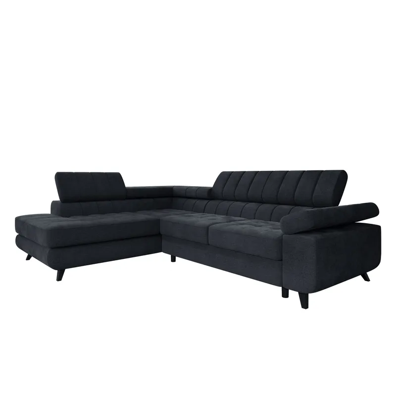Amshyttan 4-sits Bäddsoffa med Schsälong Vänster, Svart