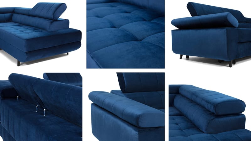 Amshyttan Bäddsoffa med Schäslong 4-sits - Rosa - Möbler - Soffa - Bäddsoffa