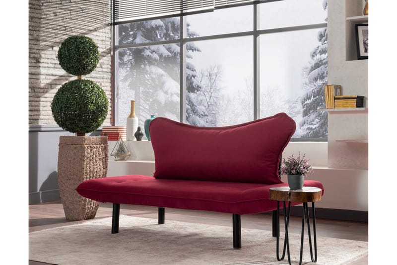 Annabelle Bäddsoffa 2-sits - Vinröd - Möbler - Soffa - Bäddsoffa